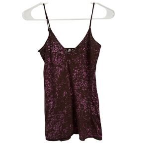 Sparkle & Fade Brown and Pink Sparkle Cami Tank - Medium